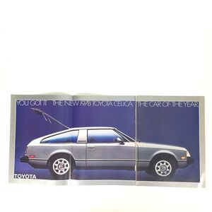 Vintage Toyota Celica 1978 Print Ad 3 Page Car Of The Year Poster 1978 JDM Yota